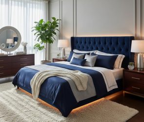 تخت خواب پارچه‌ای: لمس لطافت و شکوه در قلب اتاق خواب شما