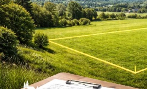 تصویر یک زمین سر سبز در شمال ایران